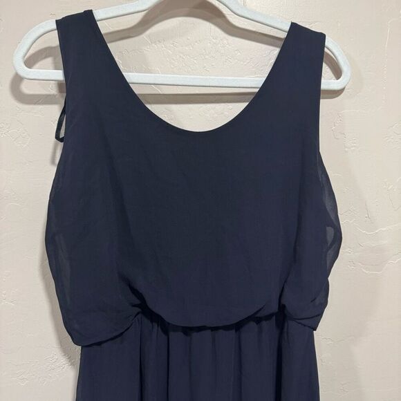 Enfocus Womens Dress Mini Navy/Black Yellow Color Block Sleeveless - Picture 4 of 6